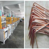 散熱管壓扁機，導熱管熱壓壓扁機，銅管熱壓壓扁機